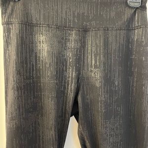 Black and silver high rise leggings